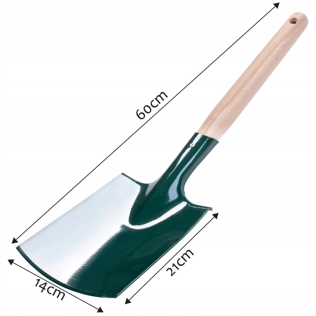 Pala KADAX in metallo, piccola e robusta, con manico, lunghezza 60 cm.