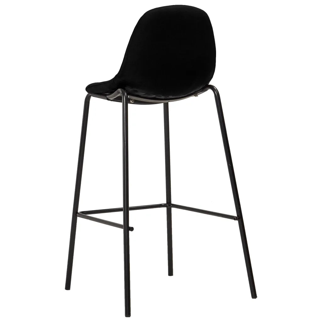 Sedie da Bar 2 pz Nere in Tessuto cod mxl 77249