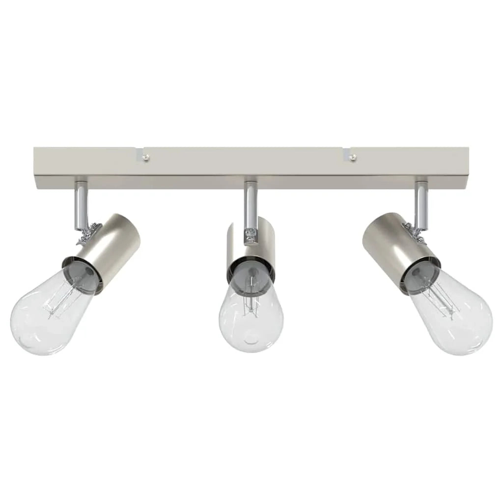 Faretto da soffitto moderno orientabile per interni 38 x 6,5 x 11,5 cm in metallo nichelato 02_0058293