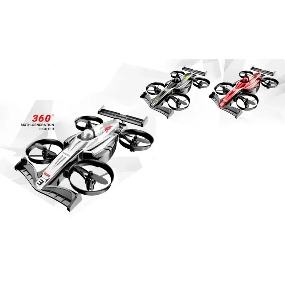 Trade Shop - Drone Telecomandato 2in1 Design Aerodinamico Auto Da Corsa Gioco Per Ragazzi 14+anni Sk-37 -
