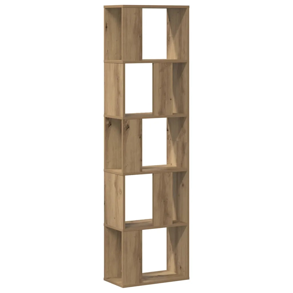 Libreria 5 Piani Rovere Artigianale 45x23,5x162,5cm Multistrato 852788