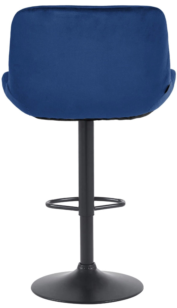 Set di 2 sgabelli da bar Solon velluto nero 1