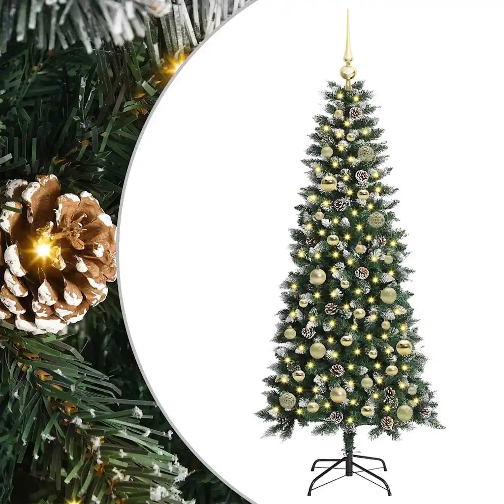 Albero di Natale artificiale con 150 LED Verde 150 cm 3395812