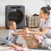 Asciugatrice, 6 Programmi, 40-60℃, 4 kg Capacità, Compatta, Controllo Touch, Grigio