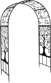Arco Decorativo per Piante di Climbing - Arco a forma di Rosa con Supporto per Matrimoni - Arco per Tende di Rose in Legno