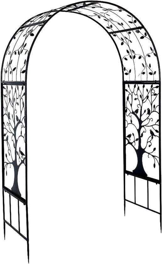 Arco Decorativo per Piante di Climbing - Arco a forma di Rosa con Supporto per Matrimoni - Arco per Tende di Rose in Legno