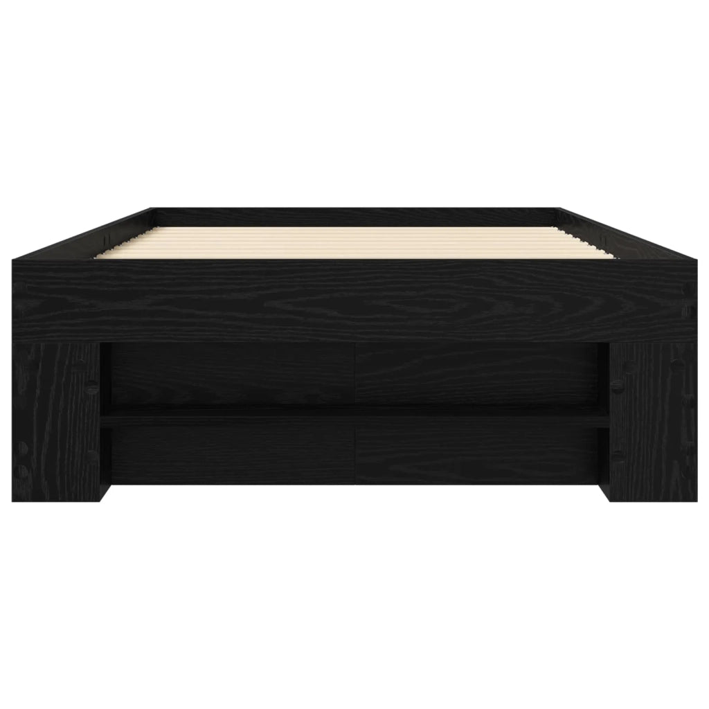 Telaio del letto con storage Rovere Nero 80 x 200 cm 3429691