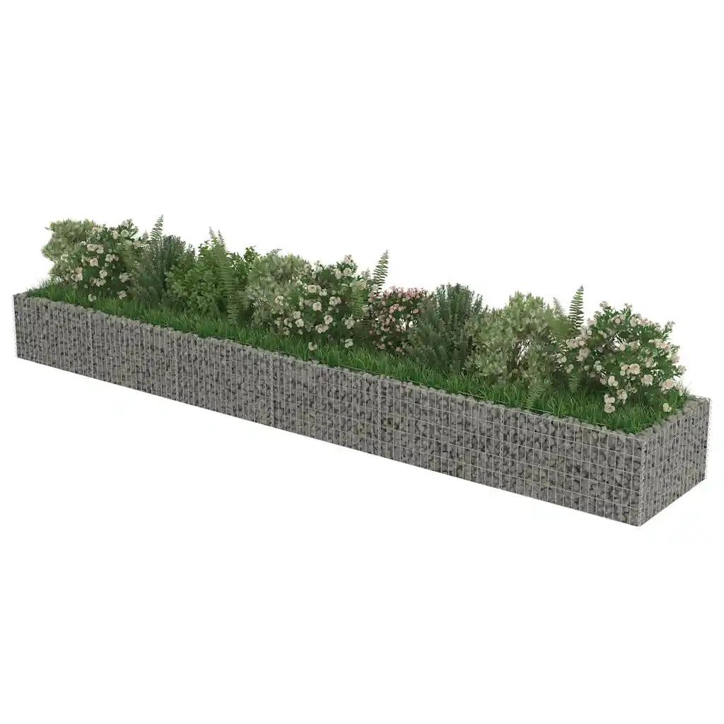 Gabbione Letto Rialzato in Acciaio Zincato 540x90x50 cm 143555