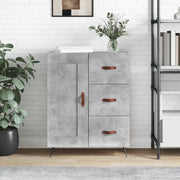 Credenza Grigio Cemento 69,5x34x90 cm in Legno Multistratocod mxl 104380