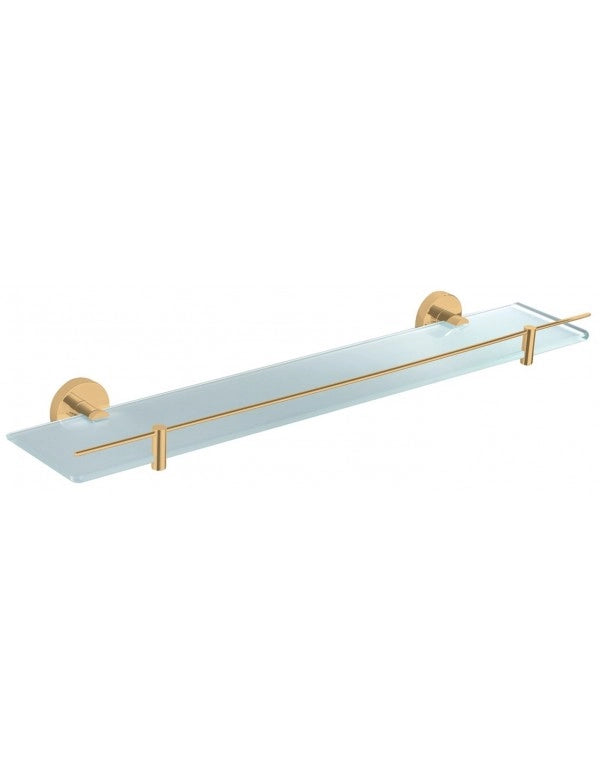 Mensola doccia a parete COLORADO con saliscendi in ottone oro spazzolato 60 cm
