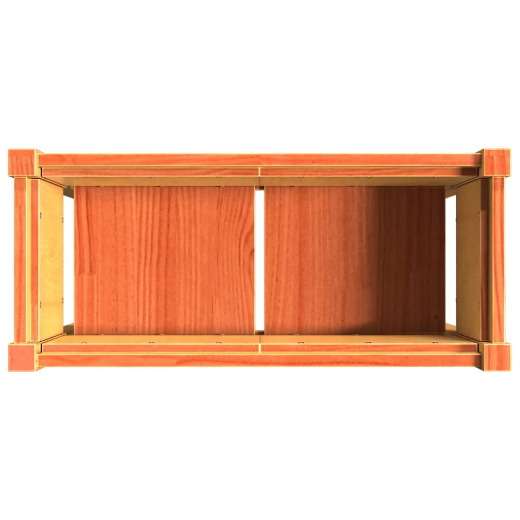 Fioriera rialzata per piante fiori giardino terrazze gambe cerate 70 x 31 x 70 cm legno di pino massiccio marrone 02_0038907