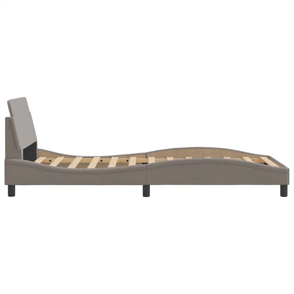 Giroletto-Struttura Letto Dover Tortora 100x200 cm in Tessuto