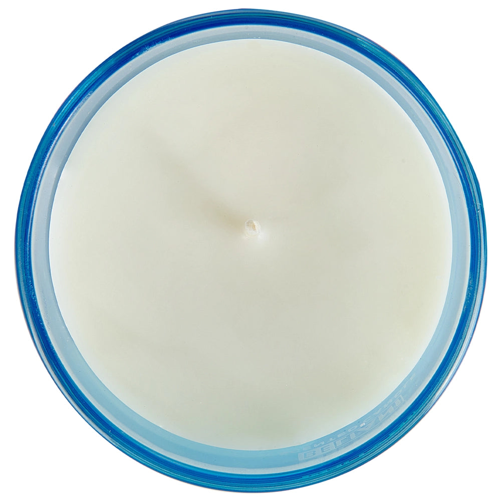 Set di 3 candele profumate multicolore 100% cera di soia stoppino di cotone vetro Naturale Fragranza fresca Bergamotto/Vento di mare/Sale marino