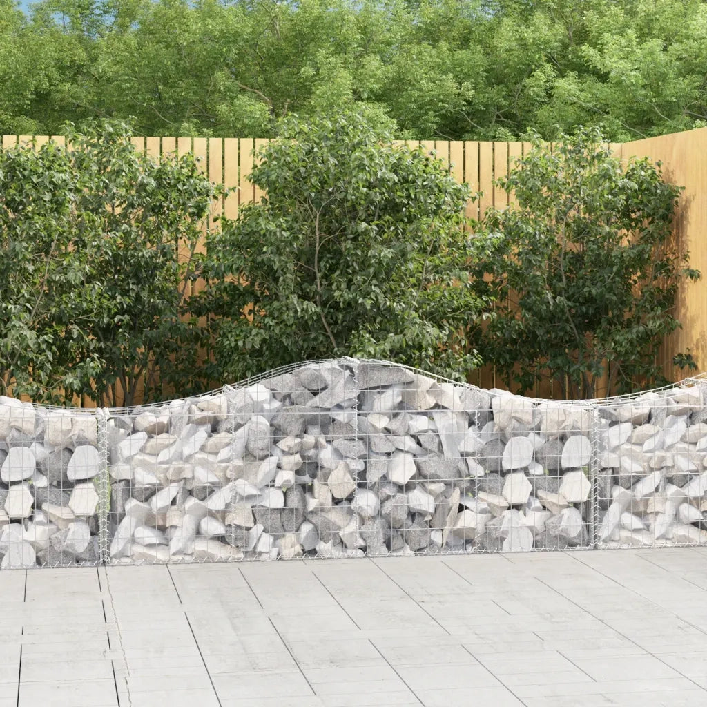 Cesti Gabbioni ad Arco 20 pz 200x30x60/80 cm Ferro Zincatocod mxl 123857