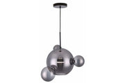 Lampada sospensione Reality Multiverse nera 4 sfere fumé LED 10W