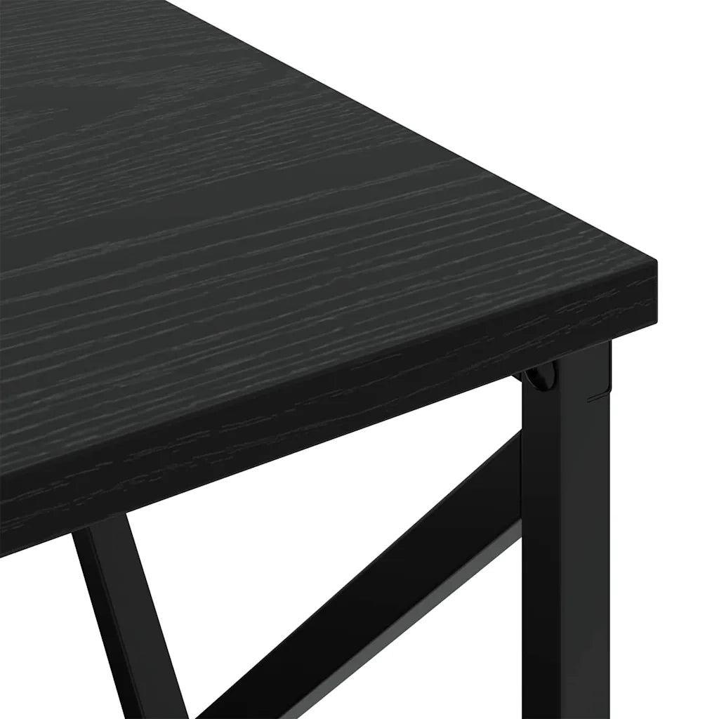 Armadio da Notte Rovere Nero 40 x 31 x 60 cm Legno multistrato 859560