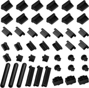 48 pezzi di doppi USB C stoffa per protezione di telefoni e computer - Protezione della porta di ricarica - Interfaccia di caricamento SD - HDMI - RJ45 - VGA - Mini DisplayPort - Audio Subwoofer - Silicone