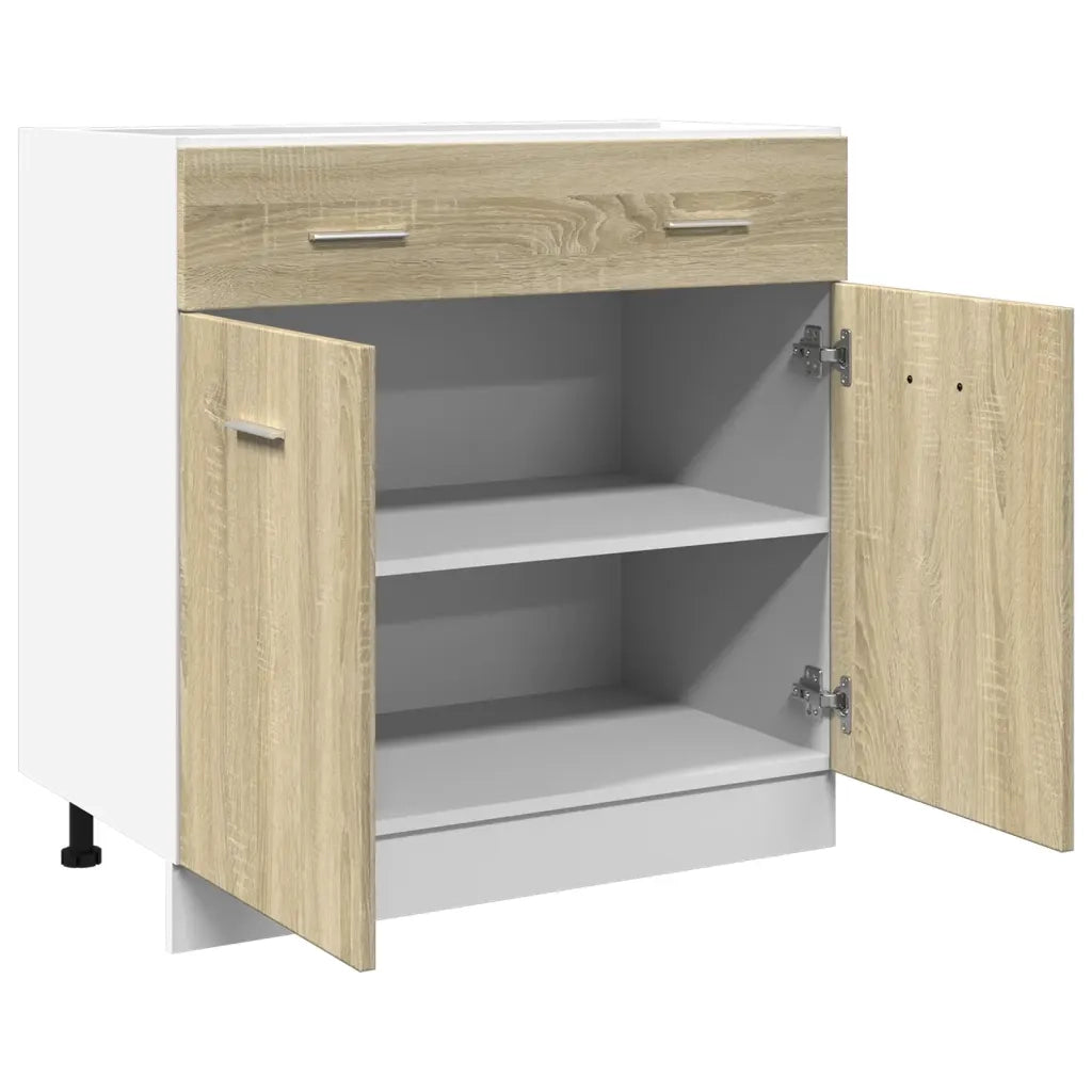 vidaXL Mobile Inferiore Cassetto “Lyon” Rovere Sonoma 80x46x81,5