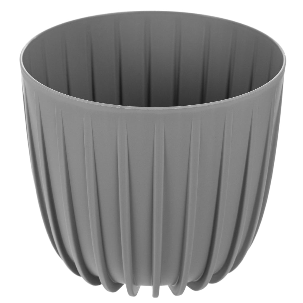 Vaso da fiori KADAX, vaso da fiori, coprifiori, 12,5 cm, rotondo, plastica, grigio