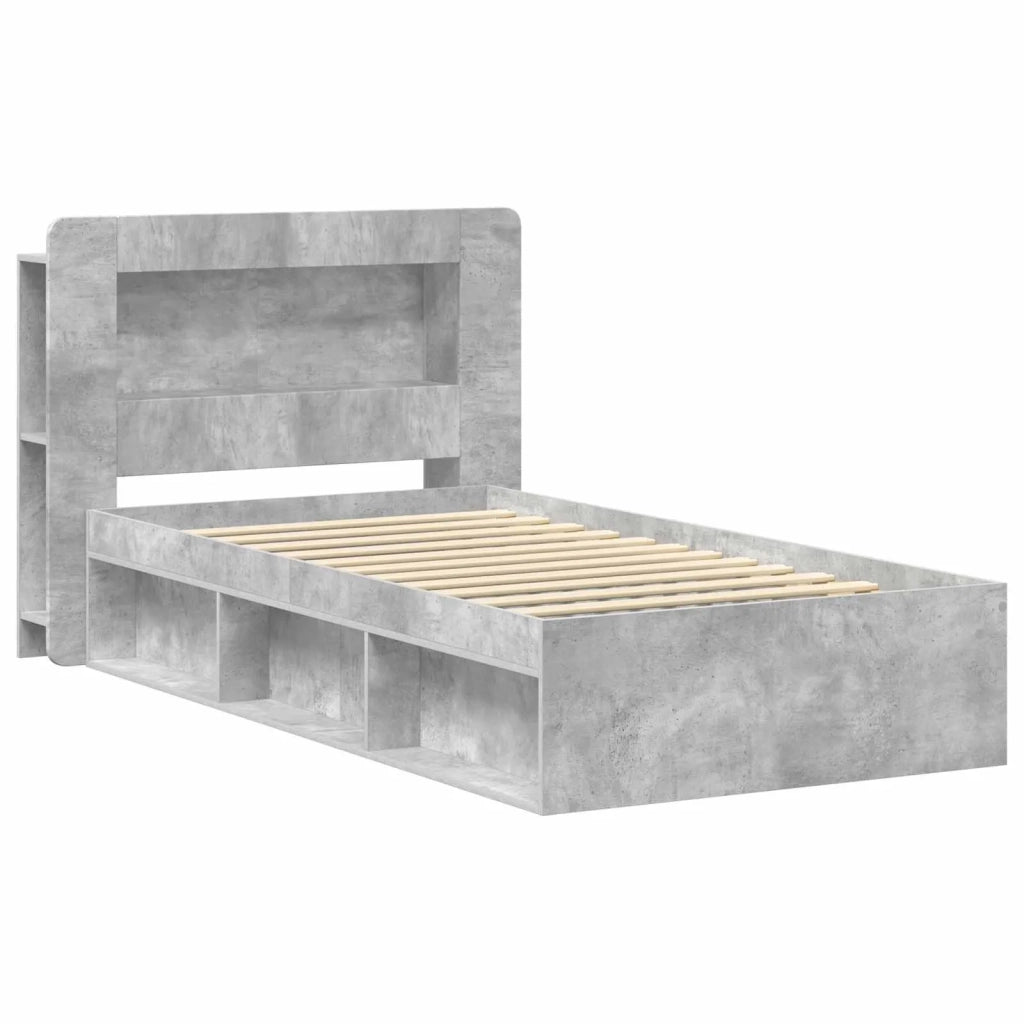 Telaio del letto con storage Grigio Cemento 75 x 190 cm 3433425