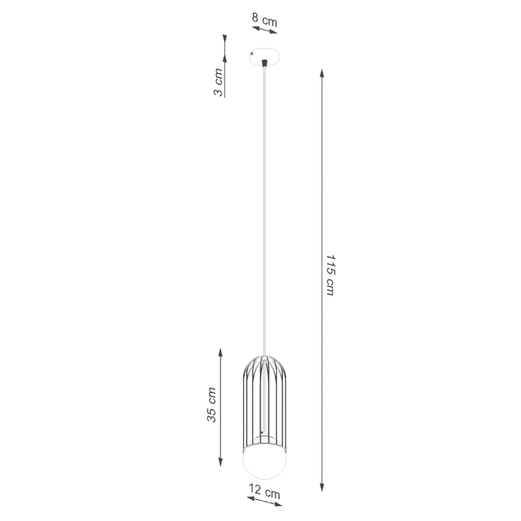 Lampada a sospensione GELIDA nera metallo 1xG9 8W