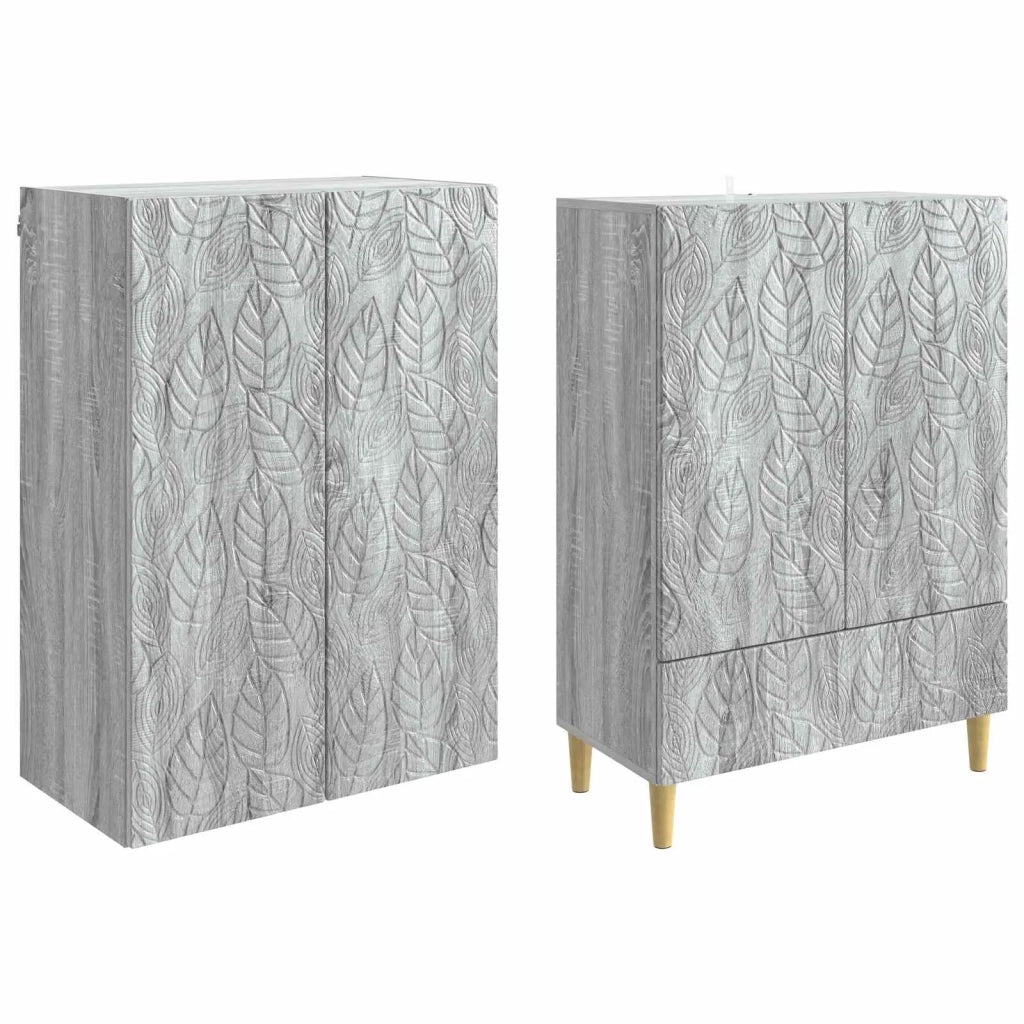Set di armadi 2 pcs Sonoma grigio Legno ingegnerizzato