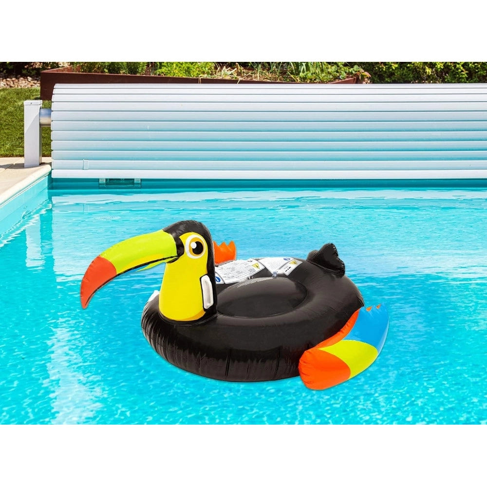 Trade Shop - Gonfiabile Forma Di Tucano Materasso Galleggiante Piscina Spiaggia 128x104x60cm 016142 -