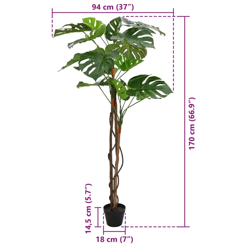 Pianta Monstera Artificiale Verde 94 x 18 x 170 cm CFW5965827