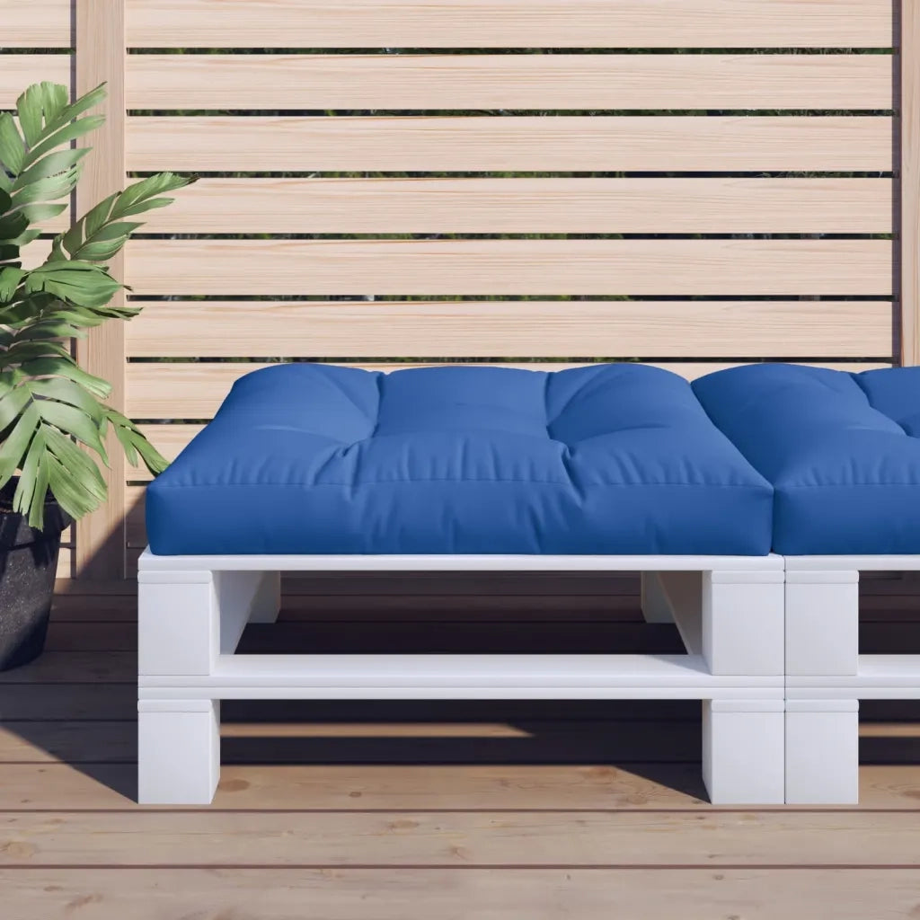 Cuscino per pallet | Cuscini per sedie Blu Reale 70x70x12 cm in Tessuto