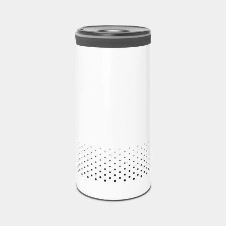 Brabantia 304866 Portabiancheria con Coperchio Apertura Quick-Drop 35 L Materiale Anticorrosione Base in Plastica colore Bianco