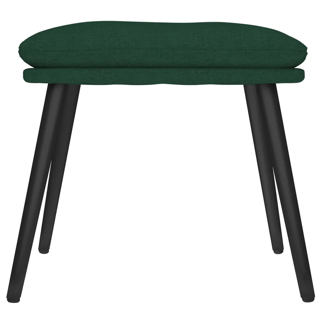 Poggiapiedi Verde Scuro 45x29,5x35 cm in Tessuto