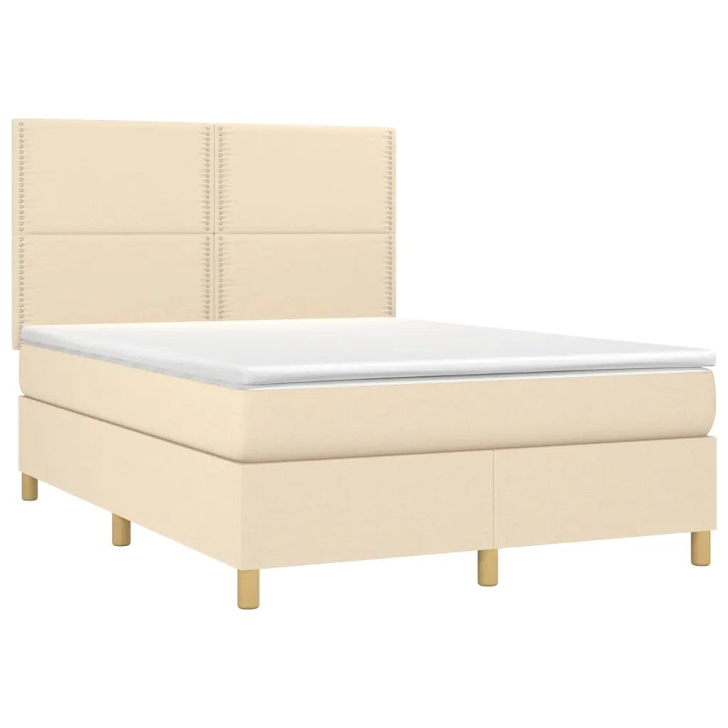 Giroletto a Molle con Materasso Crema 140x200 cm in Tessutocod mxl 99742