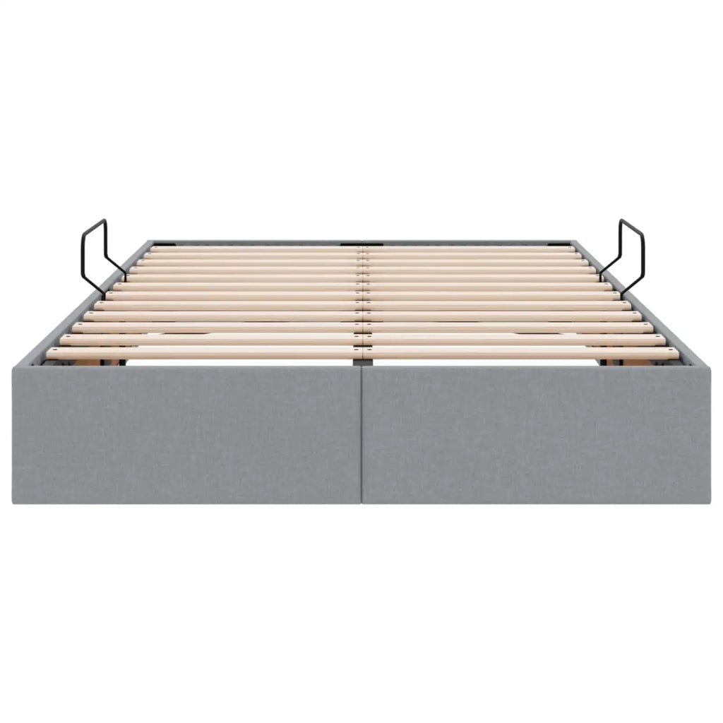 Letto ottomano Grigio chiaro 120 x 200 cm Tessuto 3442814