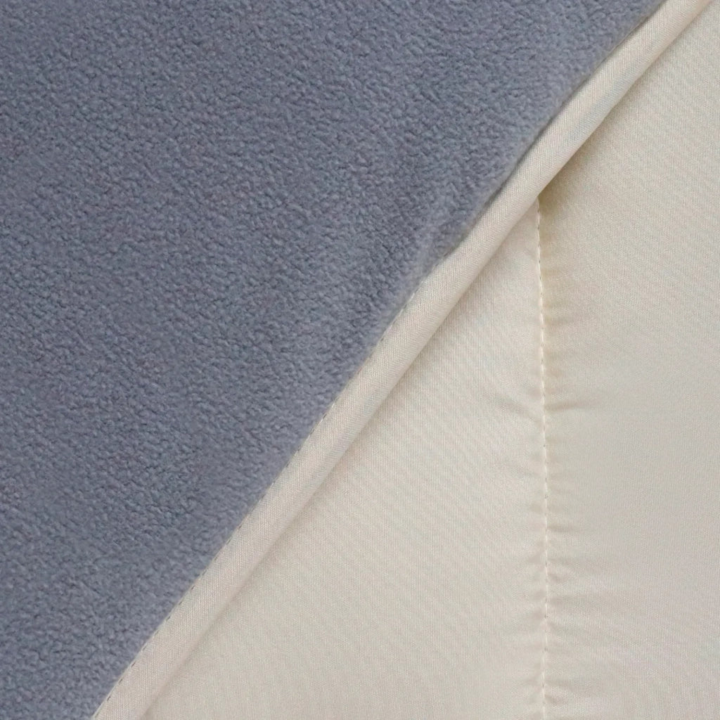 IDMarket - Piumino 140x200 CM ZOE polar biface grigio e crema 400 gr
