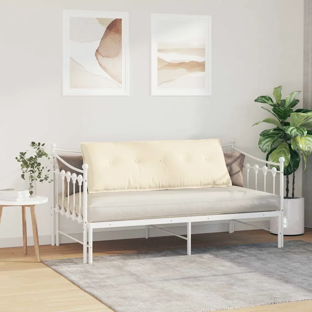 Cuscino per Schiena | Cuscino dorsale Crema 140 x 50 cm Tessuto in Cords
