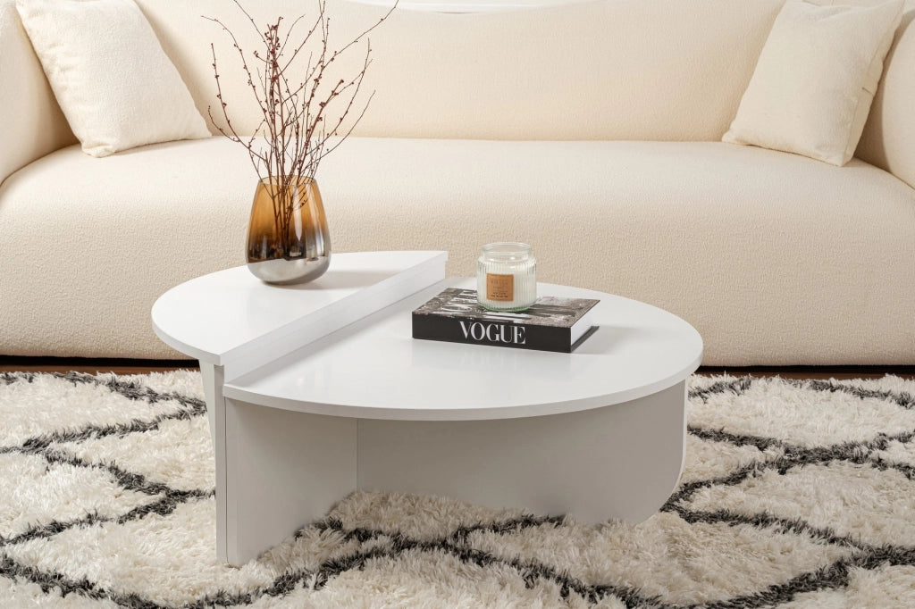 Tavolino in legno "Orion" - 90 x 60 x 30 cm - Bianco