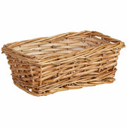 Cesto rettangolare in vimini marrone 20,5x13,5x7,5h cm