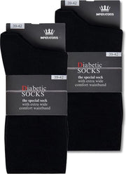 Sokke per neuropatia - Calze compressive & Calze per compressione - Sokke per neuro - Sokke per diabete - Sokke per massaggi - Sokke per sonno - Calze per letto - 100% cotone - Contro reumatismo e edema - 6 paia - Taglia 35-38 - Nero
