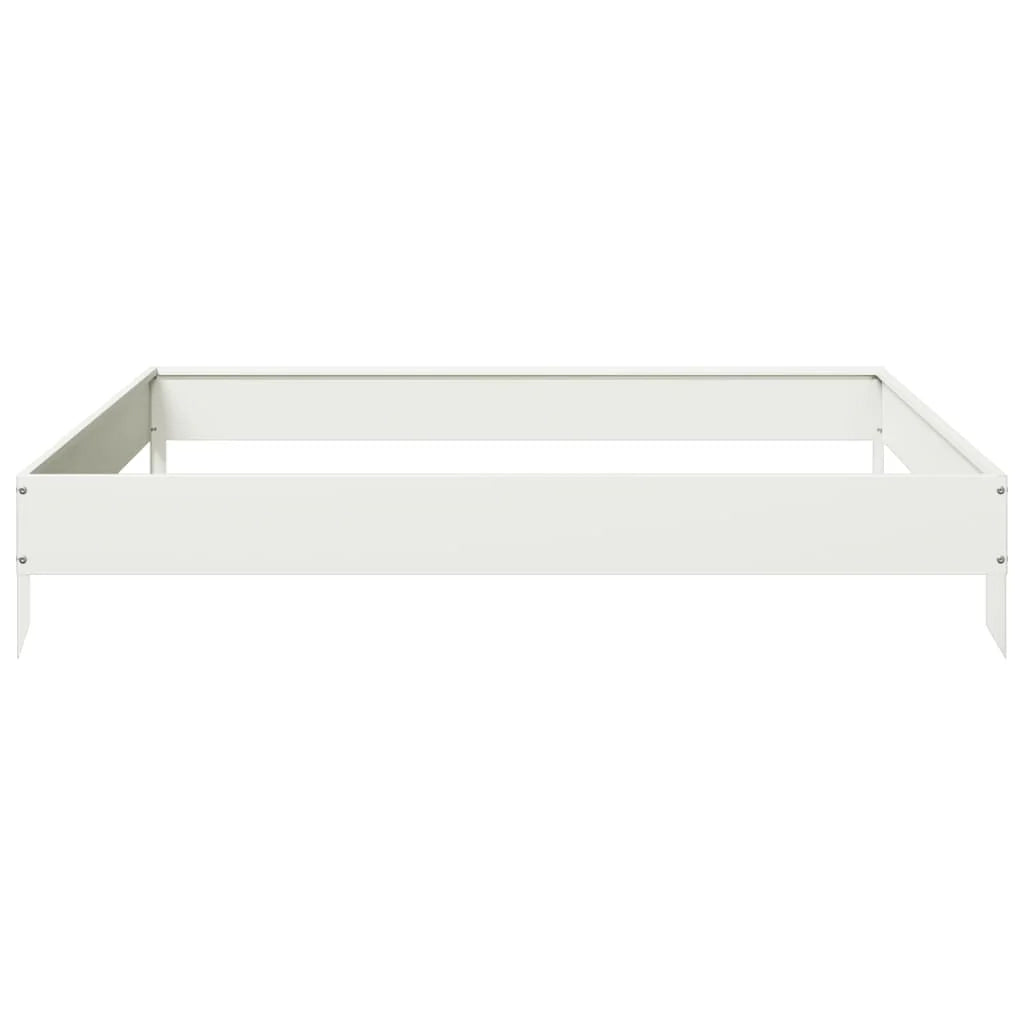 Fioriera rialzata per piante e fiori terrazza giardino 100 x 100 x 18,5 cm acciaio bianco 02_0039256