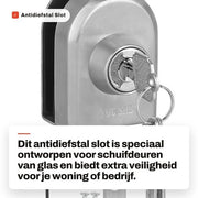 Porta Scorrevole Slot Antidurata - Slot per Porta Esterna - RVS - Facile da Installare - Verstato - Adatto per Vetrini da 10-12mm