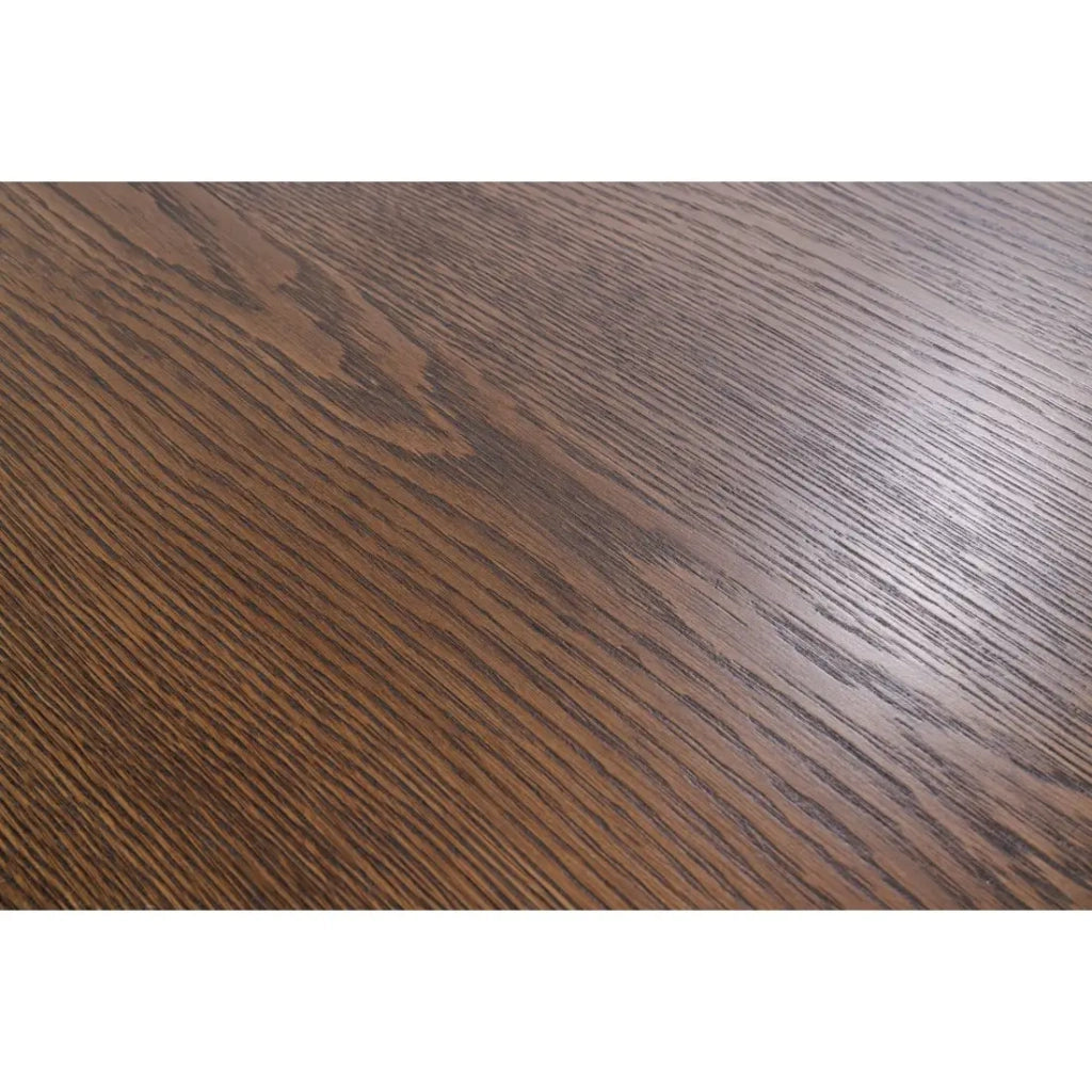 Tavolo da pranzo KANOVA 120 cm – Piano rotondo in rovere scuro e piede centrale design – Stile contemporaneo