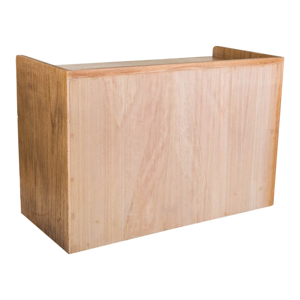 Sgabello scarpiera in legno marrone 80x38x53h