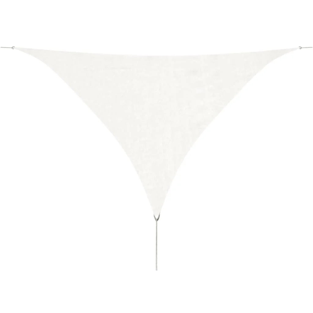 Vela ombreggiante triangolare in HDPE 3,6 x 3,6 x 3,6 m bianca 02_0009447