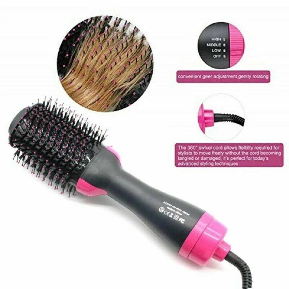 Trade Shop - Spazzola Con Phon Asciugacapelli Lisciante Professionale Per Capelli One Step -