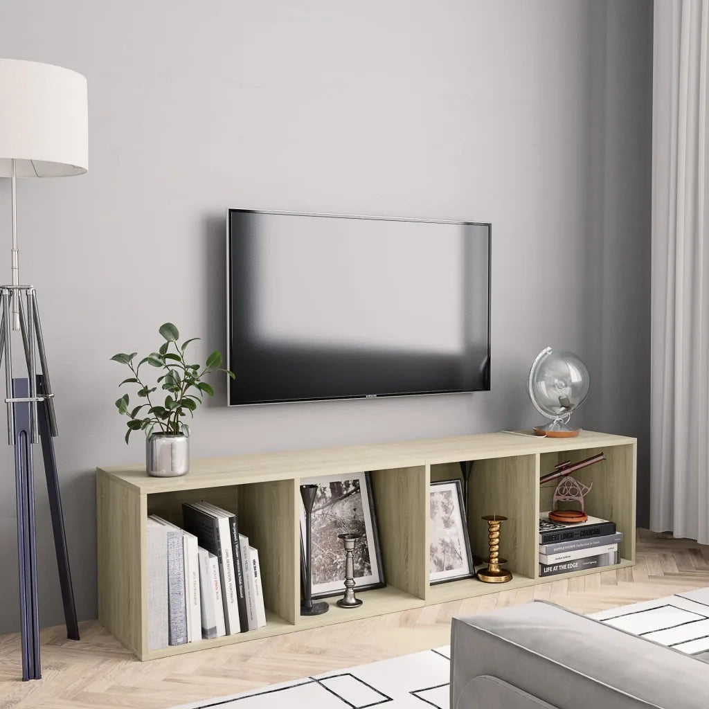 Libreria-Mobile TV Rovere Sonoma 143x30x36 cm