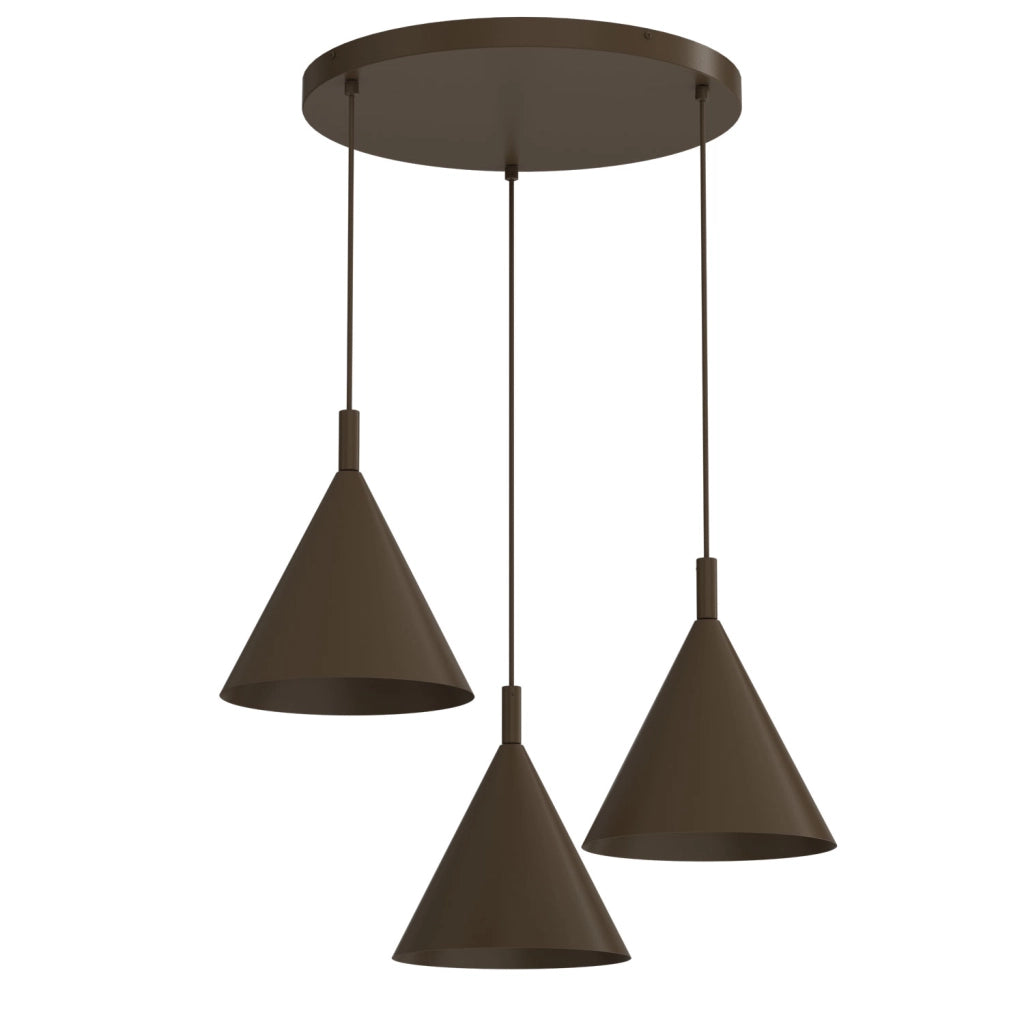 Lampada a sospensione Vins 3xGU10 bronzo Luminex