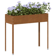 Fioriera da Giardino-Vaso da Esterno 100,5x40,5x90 cm in Acciaio Corten