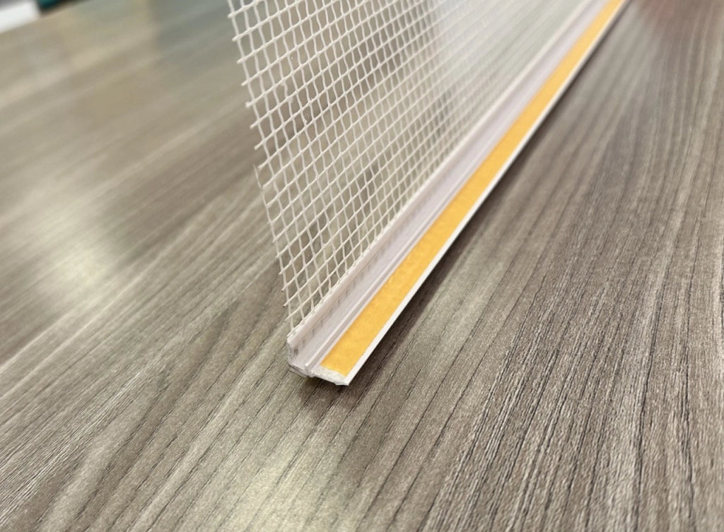 Profilo in pvc con rete in fibra di vetro per finestre e porte 6mm barra 2.5 m bianco