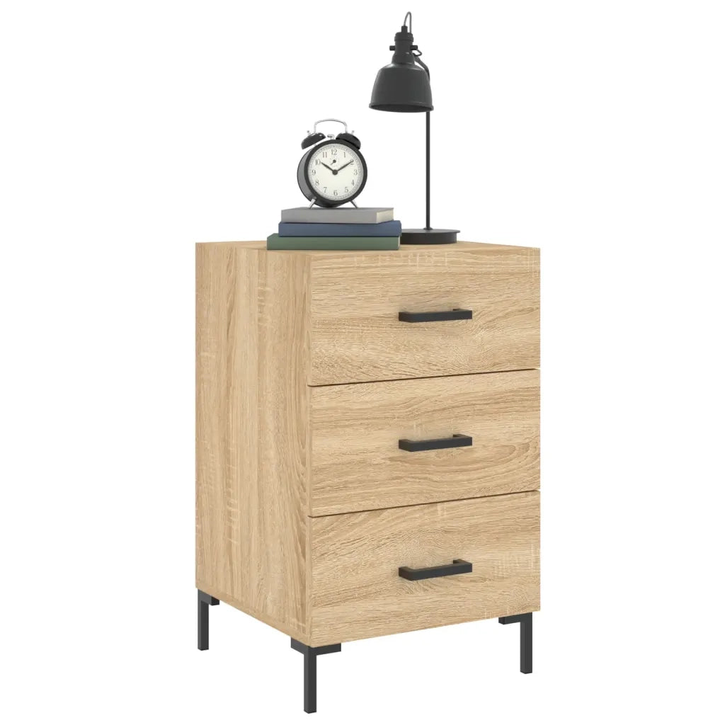vidaXL Comodino Rovere Sonoma 40x40x66 cm in Legno Multistrato