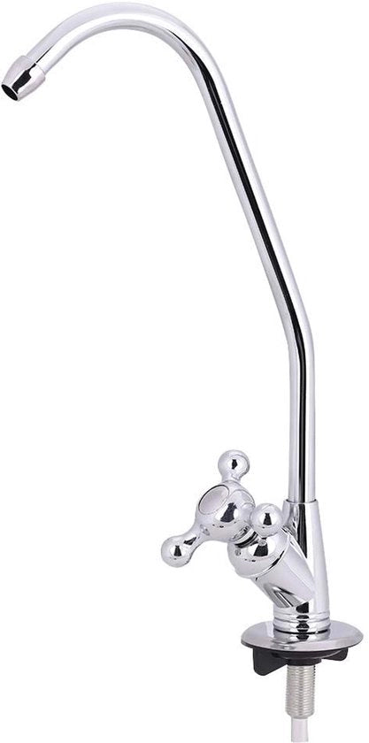Filtro Acqua 360° Rotativo - Mancoppiatore - Acciaio Inossidabile - Altezza 28 cm - Adatto per Sottocassa Filtro Acqua - Design Sostenibile - Rubinetto